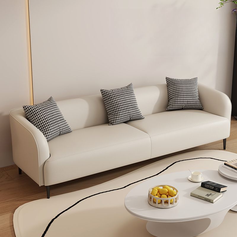 Drawing Room Standard Sofa in Pu Leather with Dark Gray/Sage/Amber Color and Armrest