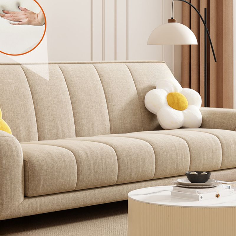 Tear Resistant Standard Sofa with Cotton Upholstery in Grey/Sand/Coffee