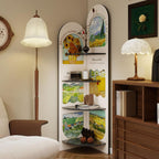 Modern Simple Style Nook Decorative Cabinet with 4 Exterior Shelves, Laminate Countertop in Midnight Black