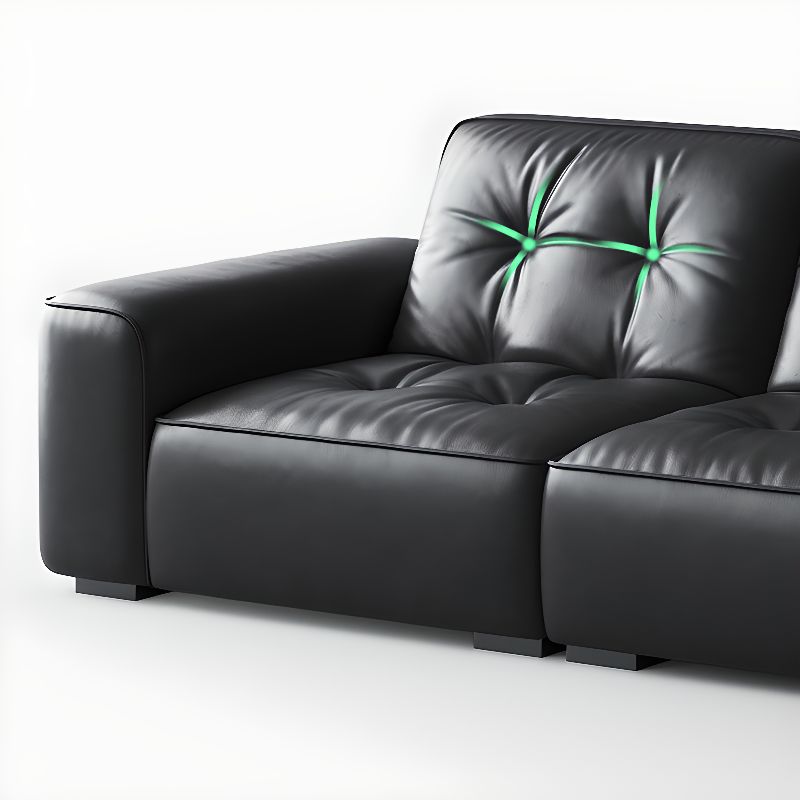 Contemporary Modern Solid Color Water Resistant Standard Sofa in Ink for 3/2 People