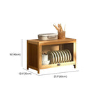 Natural Color Bambusa Standard Microwave Shelf Cabinet with 1-5 Cabinets, 1-5 Shelves, 1-5 Doors