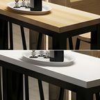 Sleek Modern Armless Bar Stool Set with Footrest - Stylish Seating for Your Home Bar