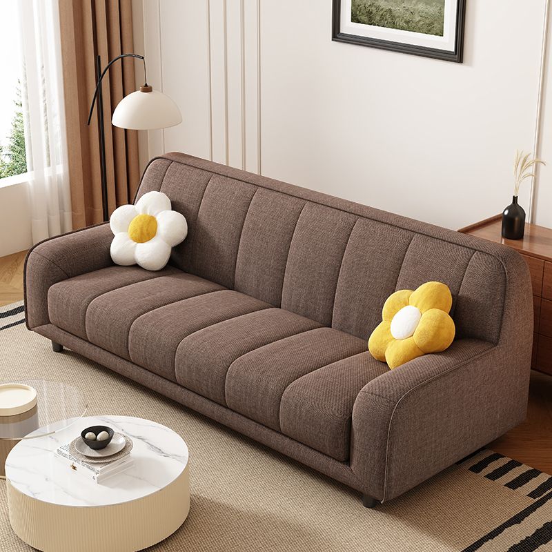Tear Resistant Standard Sofa with Cotton Upholstery in Grey/Sand/Coffee