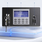 High-Security Steel Filing Cabinet with Fire Resistance, Adjustable Shelves & Lock, Black Design