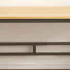 Alloy Sleigh Base Warp Resistant Rectangular Midnight Black Office Computer Desk, CPU Storage Included & Rounded Corners & Cable Management Included