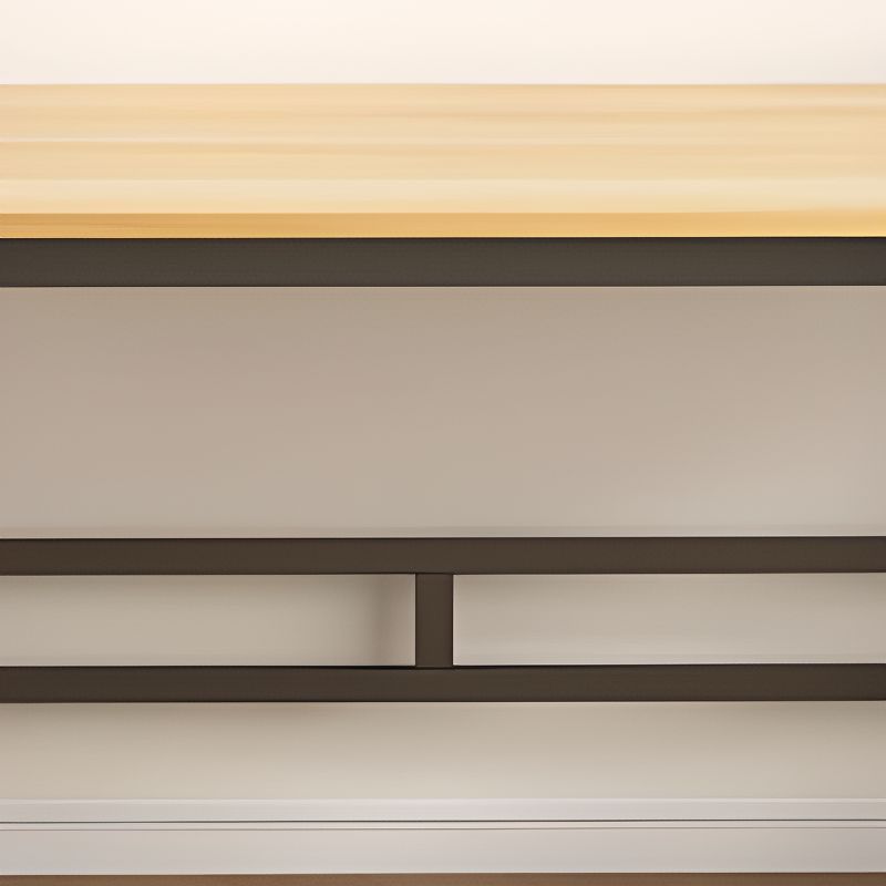 Alloy Sleigh Base Warp Resistant Rectangular Midnight Black Office Computer Desk, CPU Storage Included & Rounded Corners & Cable Management Included