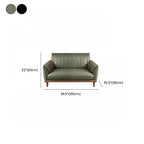 Tear Resistant Leather Standard Sofa/Loveseat/Single Sofa in Black/Emerald Green