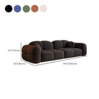Trendy Solid Color Stain Resistant Loveseat in Grey/Emerald Green/Beige with Arm, Seats 2 with 2 Pillows