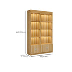 Multi-shelf Modern & Contemporary Style Wood Hutch Cabinet for Living Room