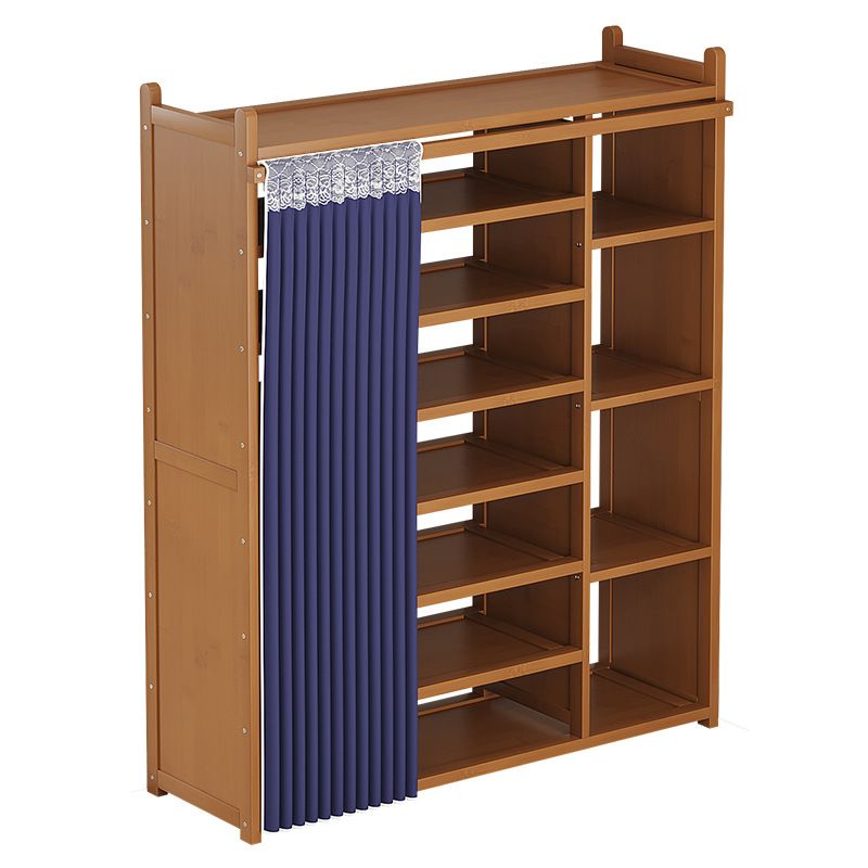 Art Deco Bambusa Rectangle Shoe Rack with 3/4/7 Shelves for 11-40+ Pairs in Drawing Room