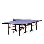 Dual-Tone Cerulean/Olive Green Indoor/Outdoor Ping Pong Table with Synthetic Laminate and Paddle