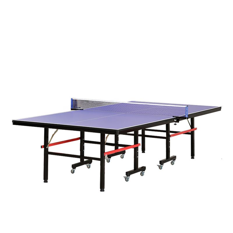 Dual-Tone Cerulean/Olive Green Indoor/Outdoor Ping Pong Table with Synthetic Laminate and Paddle