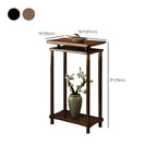 2 Tiers/3 Tiers Rectangle/Square Natural Wood Plant Table, 1 Piece Set, 2 Shelves/3 Shelves/4 Shelves with Legs