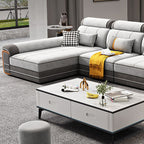 Living Room Modular Sofa in Modern Style Minimalist Sofa with Pillow Pillow Armrest