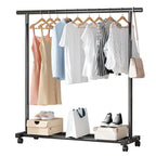 Modern Simple Style Hall Rack with Receptacle Storage, 1 Shelf/2 Shelves, Steel Frame, and Alloy Hook