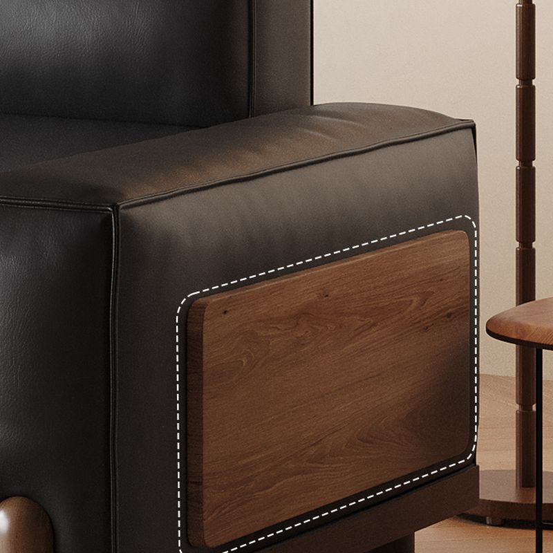 Contemporary Modern Solid Color Scratch-immune Standard Sofa in Ink for 2 People