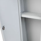 Metal Mobile Full Podium with Storage and Rollers