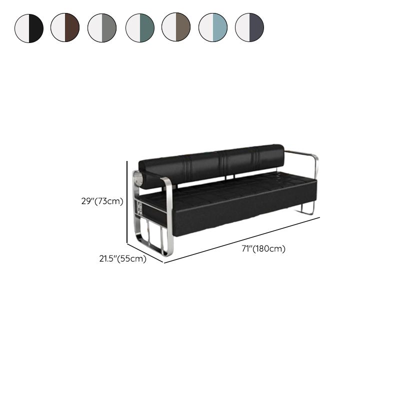 Simplistic Loveseat/Sofa with Armrest and Metal Legs