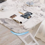 Writing Desk with Storage, Scratch-proof, 1 Drawer, Sleigh Base, Chalk Drawer, Slate Top
