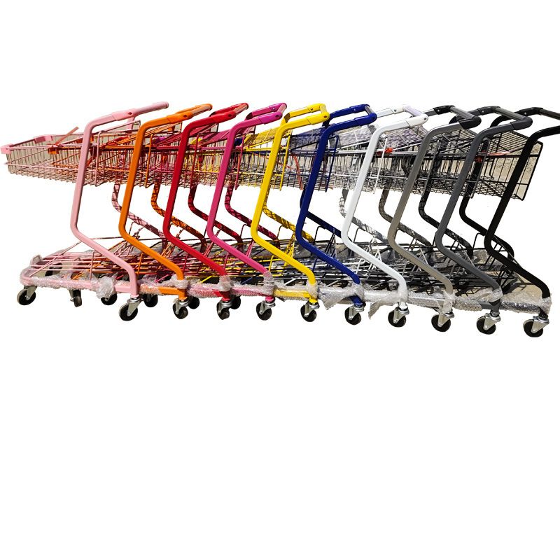 Durable Steel Shopping Cart for All Ages with 1 Shelf