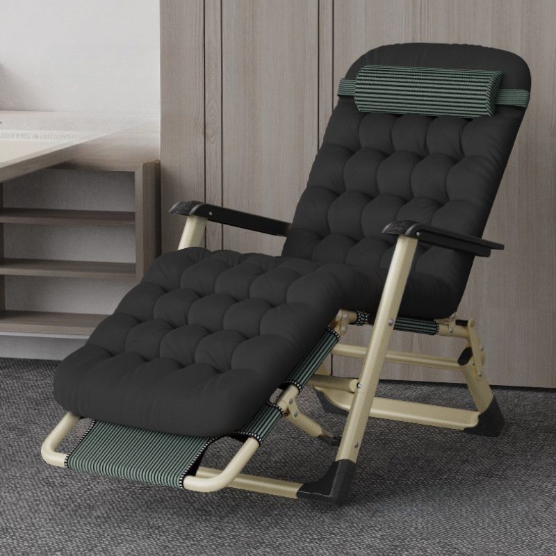 Contemporary Solid Color Reclining Chair with Non-Rocking Base, Removable Cushion, Locking Back Angle, Decorative-Stitched Tufting, and Independent Back Movement