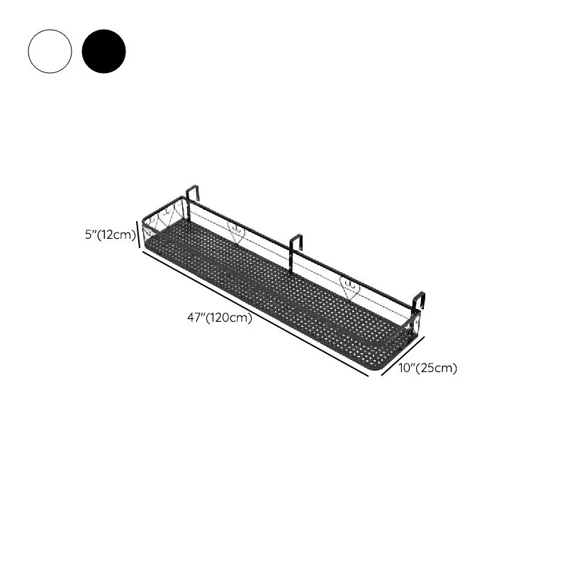 1 Piece Set Metal 1 Tier Rectangle Plant Rack with Outlined Base and 1 Shelf
