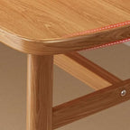 Composite Wood Dining Table with Trestle Base, Scratch-proof and Seating for 4