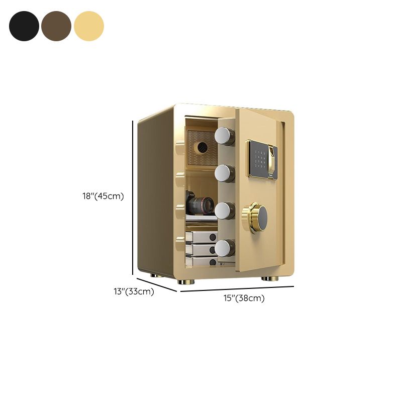 Steel Security Safe with Battery, Lockable with Keys and Shelves