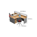 Art Deco T-Shape/L Shaped Office Desk with Reclaimed Wood Top in Wood Grain, Pc Desk Included with Twin Support