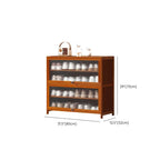 Wenge Brown Bamboo Dustproof Shoe Console 10 Tiers/8-tier/6 Tiers
