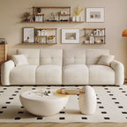 Modish Solid Color Stain Resistant Standard Sofa in Grey/Rose/Emerald Green with 4-seater/5 Person/6-Seater and 2 Pillows
