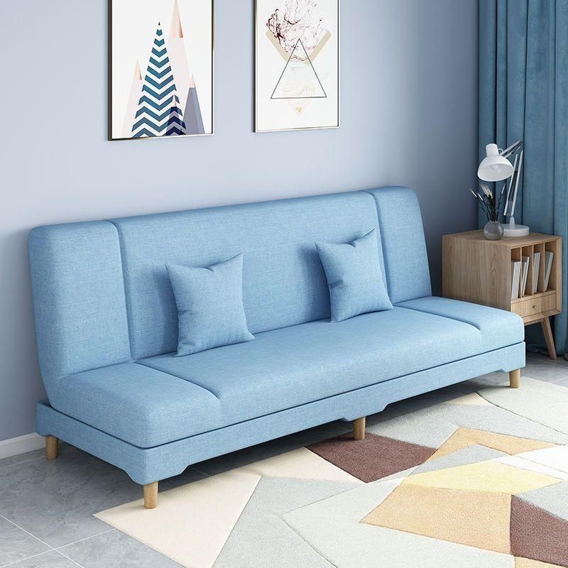Contemporary Modern Antimicrobial Foldable Cerulean/Dove Grey/Rose Solid Color Sleeper for Seats 3 with 2 Pillows