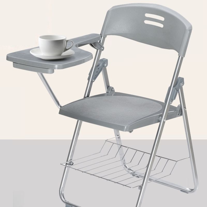 Modish Fold-up Solid Color Multipurpose Chair/Side Chair with Metal Frame and Airy Back for Linoleum