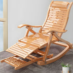 Rocking Accent Chair Wooden Farmhouse Living Room Ladder Reclining
