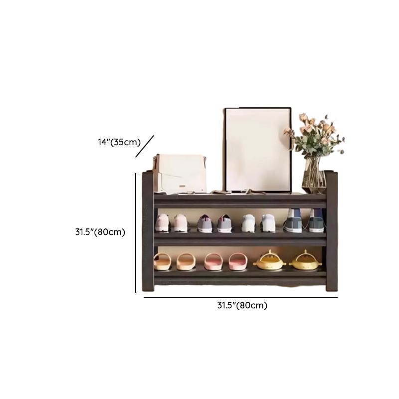 Art Deco Steel Rectangle Shoe Rack with Ink Finish and Adjustable Shelves for 21-30 Pairs in Drawing Room