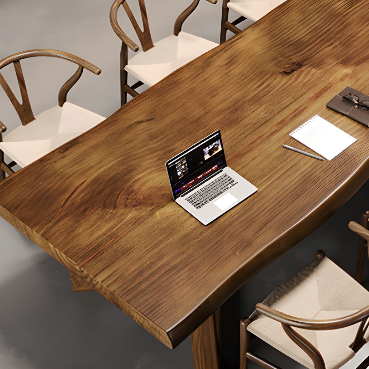 Modern Dining Room Set 1/4/9 Pcs Solid Wood Dining Set with Rectangle Table