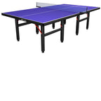 Indoor Ping Pong Table with Dark Blue/Olive Green Synthetic Laminate Top and Included Table Tennis Paddle