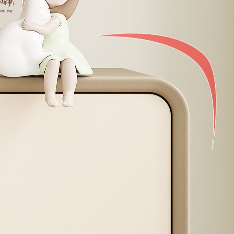 Modish Nightstand With Drawer Organization, 2 Drawers, and Pleather Countertop