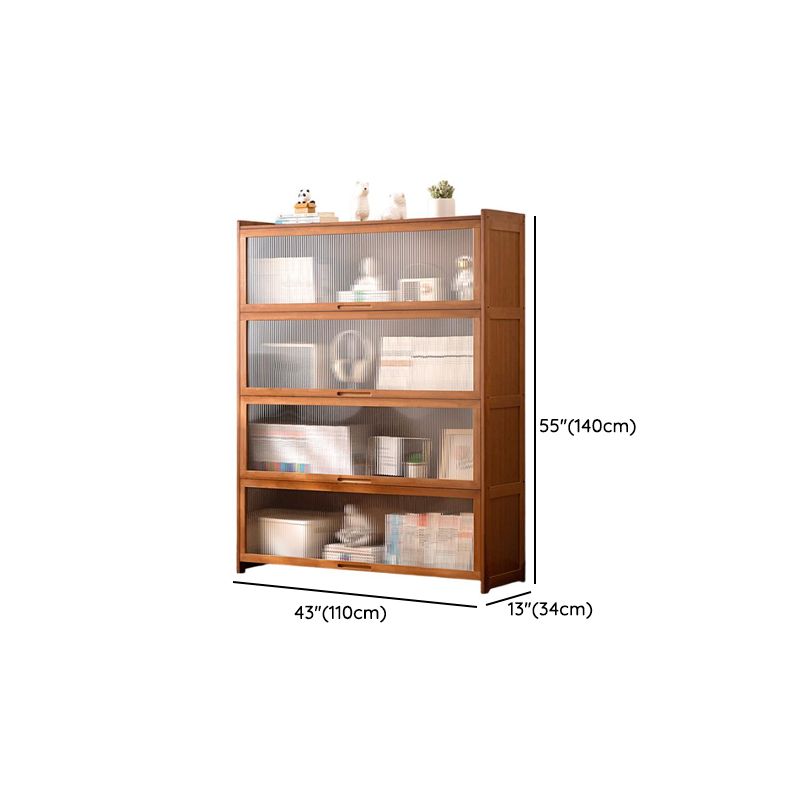 Sepia Vertical Organizing Shelf with 5-Cabinet and 5-Shelf Closed Back