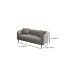 Drawing Room Standard Sofa in Pu Leather with Dark Gray/Sage/Amber Color and Armrest