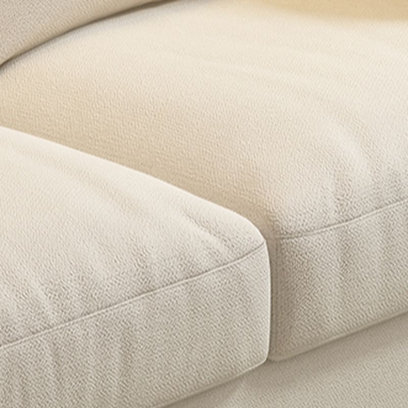 Loveseat in Flannel with Light Gray/Butter Color/Off-White Upholstery and Armrest