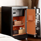 Steel Security Safe with Battery, Pry Resistant Durability, Lockable, Keys, Interior, and Shelves