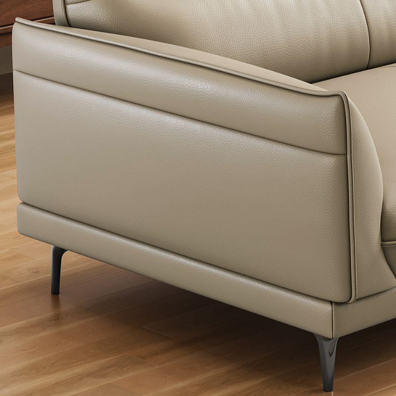 Contemporary Modern Solid Color Water Resistant Standard Sofa in Off-White for 2 People/Seats 1