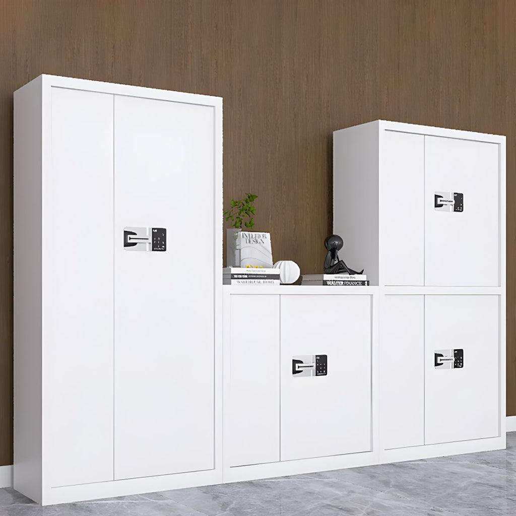 Elegant Modern Steel Filing Cabinet with Lock, Large Size & Adjustable Shelves