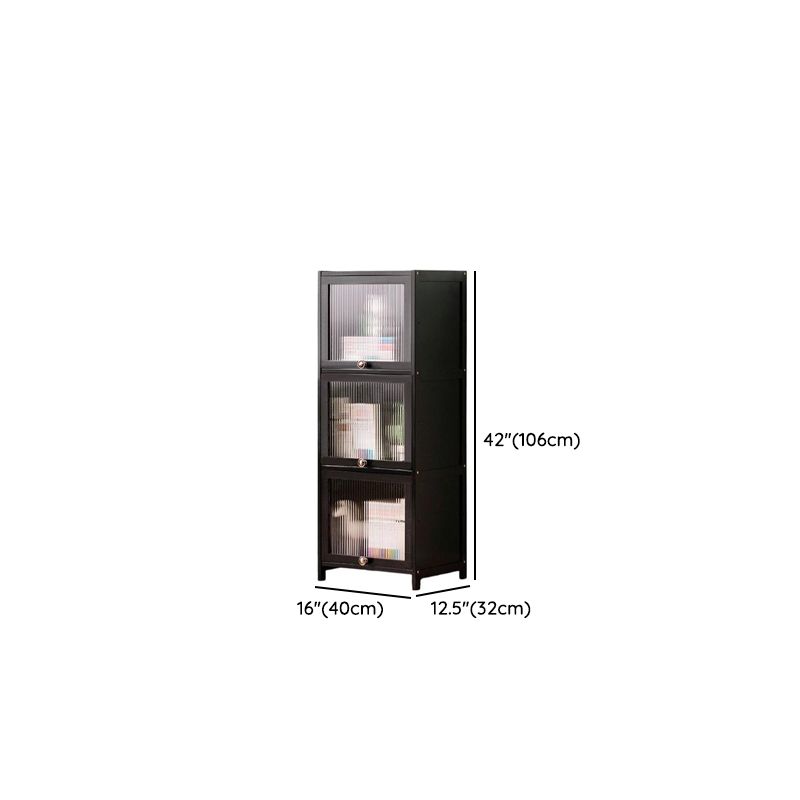 Ink Vertical Shelf Organizer with 5 Cabinets and 5-Shelf Closed Back