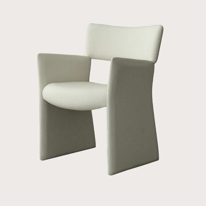 Art Deco Parlor Arm Chair with Ventilated Back, Cushion Upholstery, Armrest, Cerulean/Cream Alloy Legs