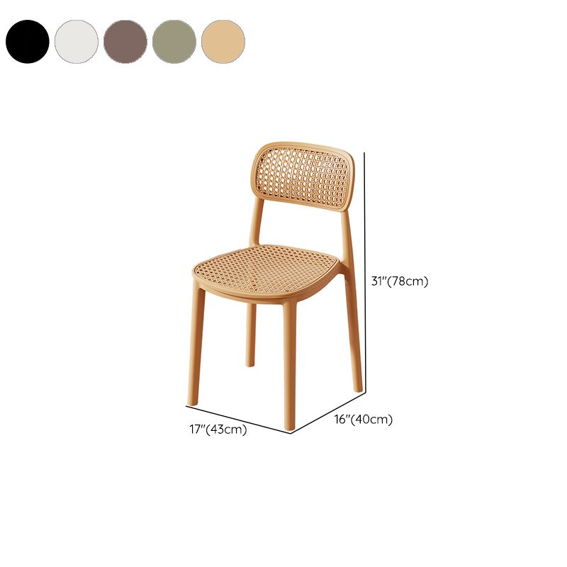 Art Deco Parlor Side Chair with Ventilated Back, Ink/Dark Gray/White Synthetic Material Legs, Pile-upon-able, and Foot Pads