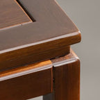 Auburn 2-Tier Square Plant Stand Side Table with Natural Wood Top, 1 Piece Set, 2 Shelves, and Legs
