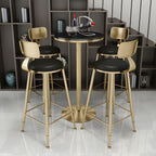 Glam Bar Pub Table Set 1/3/5 Pieces Bar Table and Stools for Dining Room