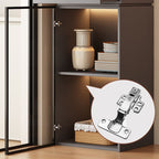 Rectangular Detached Accent Cabinet with Damp-proof, Scratch-immune Glazed Door in Chalk/Sepia and Soft Close Drawer